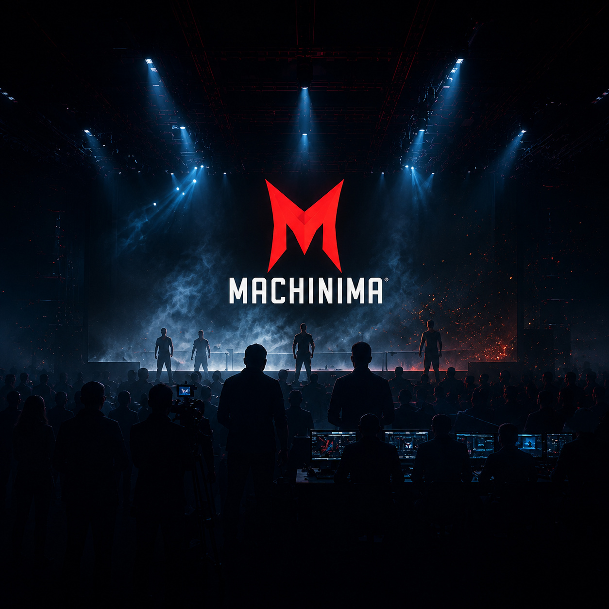 Machinima cinematic stage and brand identity